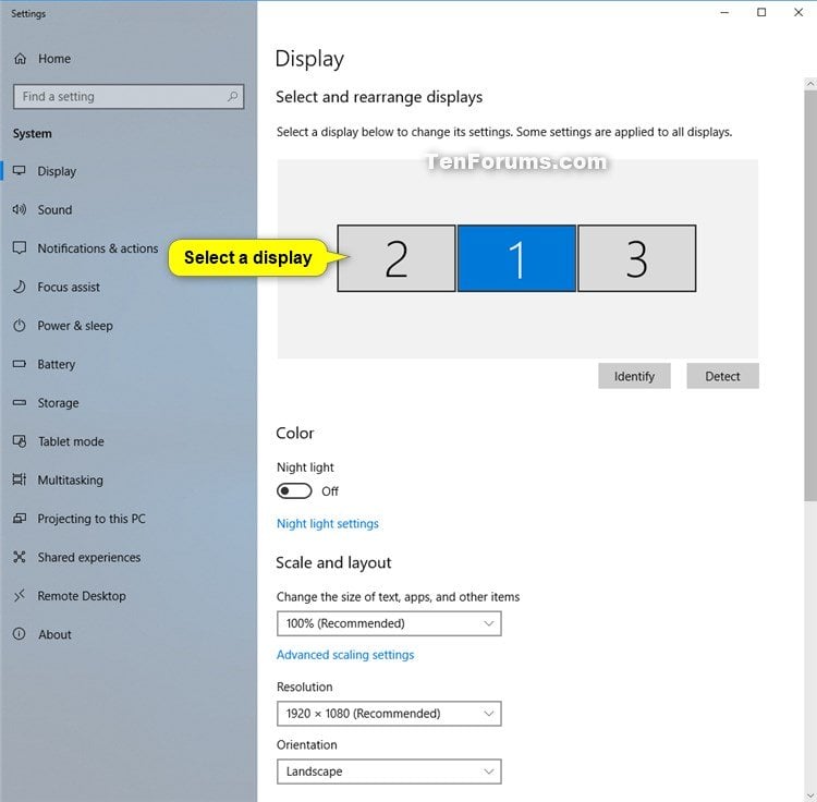 Change Screen Resolution Of Display In Windows 10 Tutorials