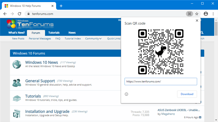 Can you scan QR code with Chrome browser?