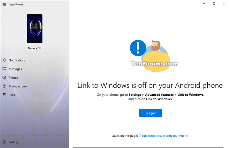Turn On or Off Link to Windows for Your Phone app on Android Phone-link_to_windows_is_off_on_your_android_phone.png