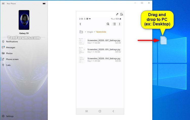 Drag and Drop Files between Phone and Windows 10 PC in Your Phone app-your_phone_drag_files_from_phone_to_pc-6.jpg