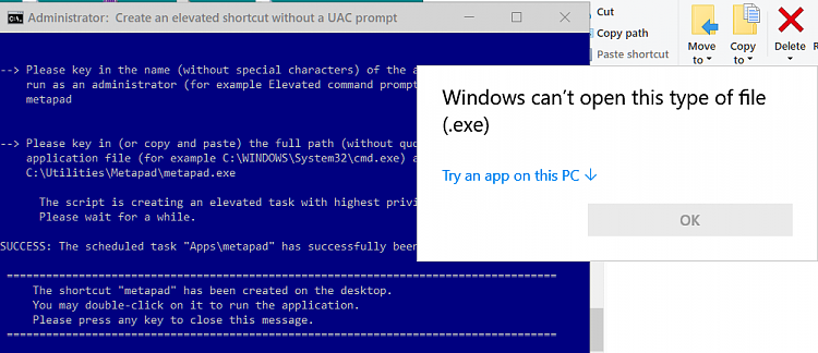 Create Elevated Shortcut without UAC prompt in Windows 10-cant-open.png