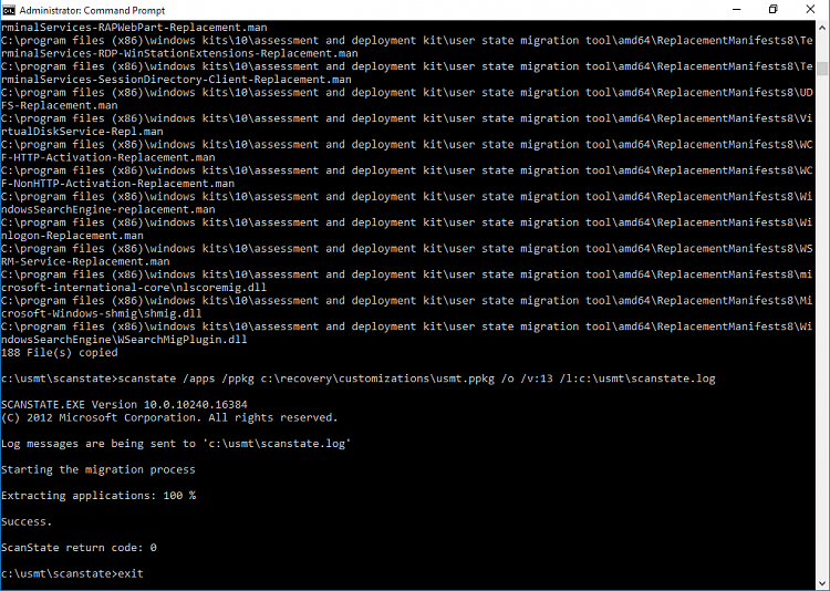 Create Provisioning Package in Windows 10-scanstate_command_andexit_a.png