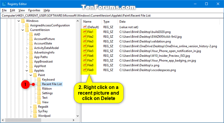 How to Clear Recent Pictures in Paint (mspaint) app in Windows 10-paint_recent_pictures_regedit-1.png