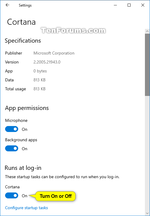 Add, Delete, Enable, or Disable Startup Items in Windows 10-cortana_app_settings-2.png