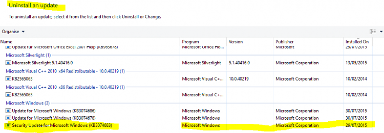 Use DISM to Repair Windows 10 Image-29july15-update-kb3074683.png