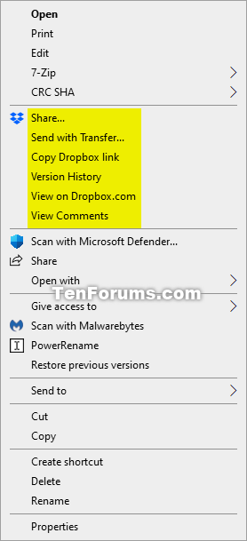 How to Add or Remove Dropbox Context Menu in Windows-dropbox_context_menus-2.png