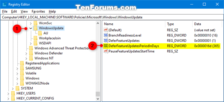 Windows Update - Defer Feature and Quality Updates in Windows 10-defer_feature_updates_regedit-1.png