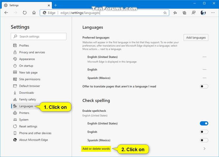 How to Add or Remove Words for Spellcheck Dictionary in Microsoft Edge-microsoft_edge_add_remove_dictionary_words-1.png
