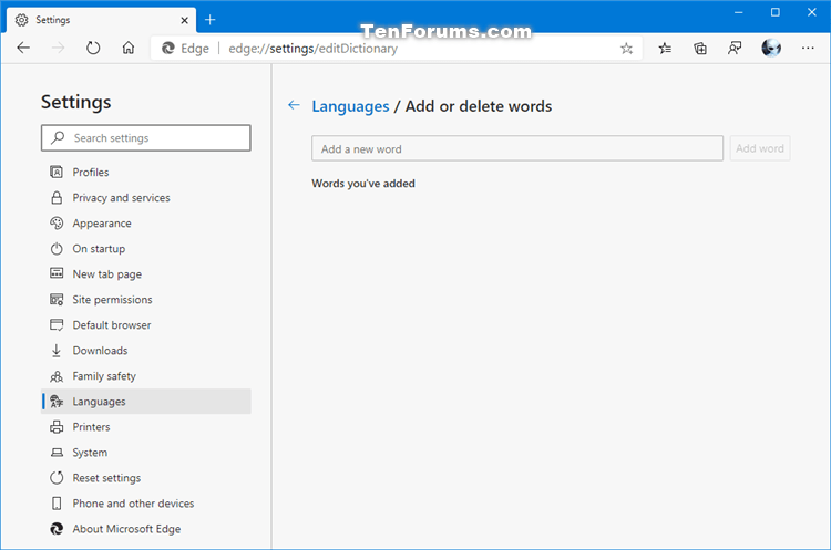 How to Add or Remove Words for Spellcheck Dictionary in Microsoft Edge-microsoft_edge_add_remove_dictionary_words-2.png