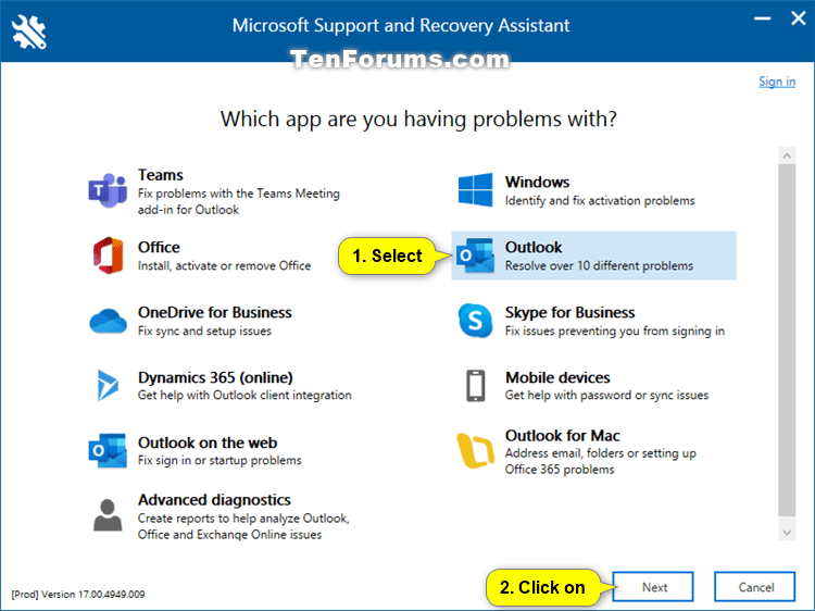 How to Use Microsoft Support and Recovery Assistant (SaRA) in Windows-run_sara-4.png