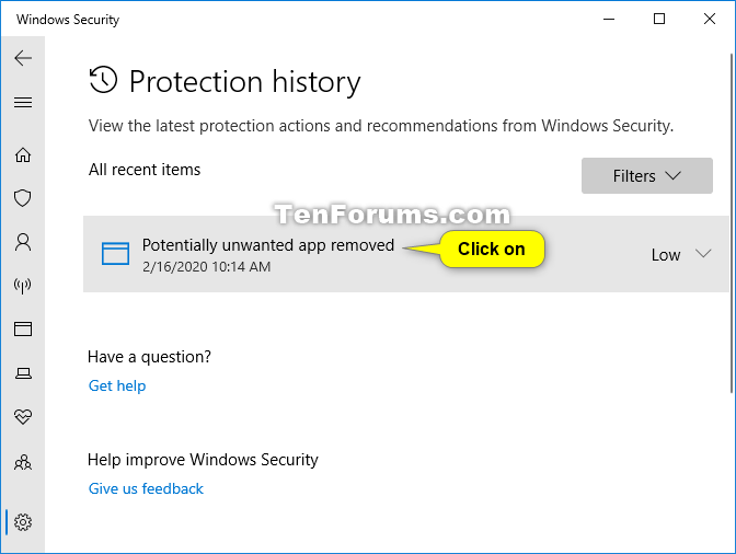 View Protection History of Microsoft Defender Antivirus in Windows 10-windows_security_protection_history-4.png