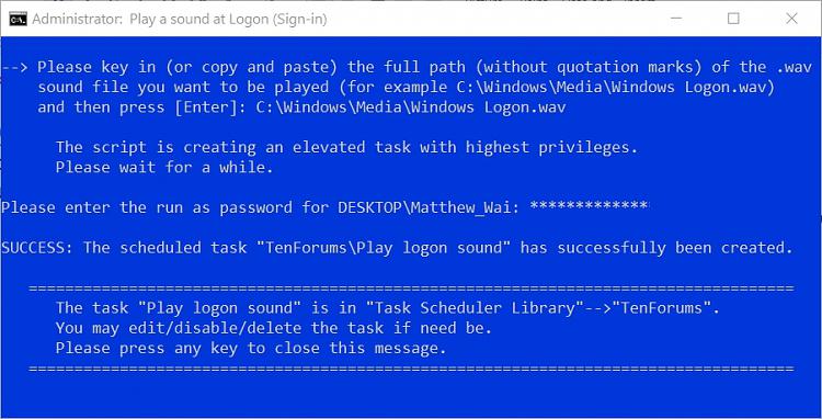 How to Play Sound at Logon (Sign-in) in Windows 10-success.jpg