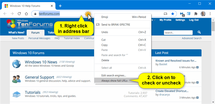How to Always Show Full URLs in Address Bar of Google Chrome | Tutorials