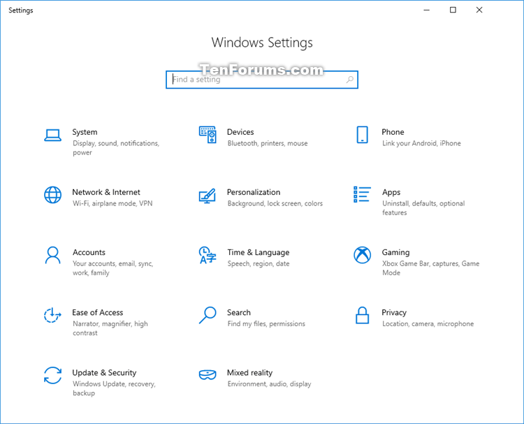 Settings Pages List of URI Shortcuts in Windows 10-settings.png
