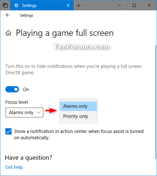 Change Focus Assist Automatic Rules in Windows 10-focus_assist_playing_a_game_full_screen.png