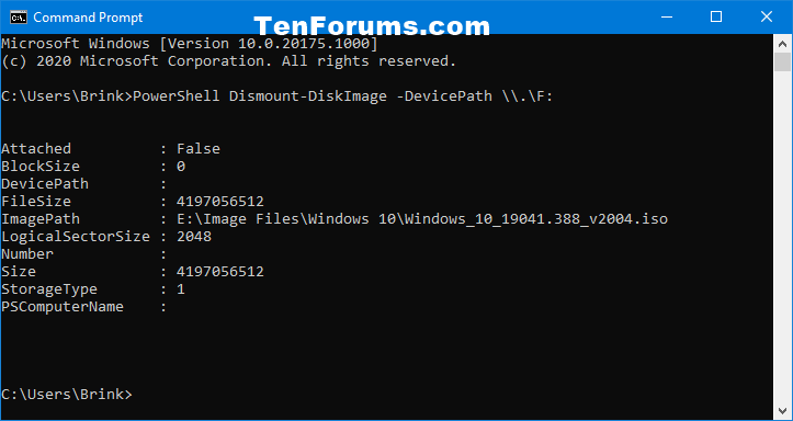 Mount or Unmount ISO and IMG file in Windows 10-unmount_iso_by_drive_letter_command.png