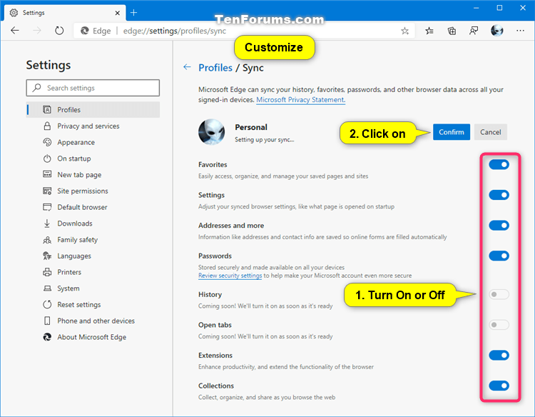 How to Sign in and Sign out of Profile in Microsoft Edge Chromium-customize_profile_sync.png