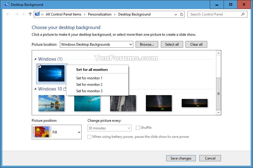 Change Desktop Background In Windows 10 Tutorials