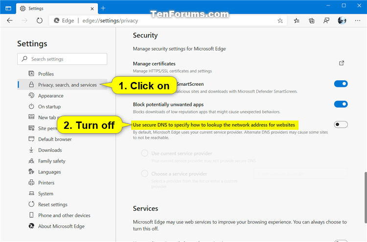 How to Enable or Disable DNS over HTTPS (DoH) in Microsoft Edge-microsoft_edge_secure_dns-off.png