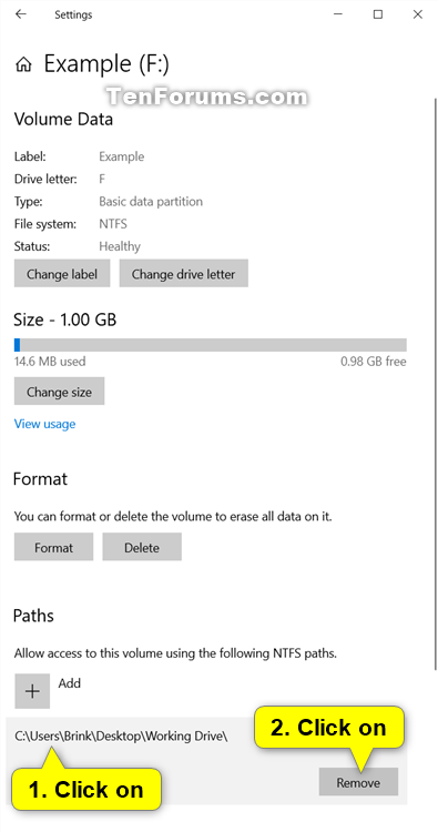 Mount Drive to a Folder in Windows 10-unmount_drive_from_folder_in_settings.png