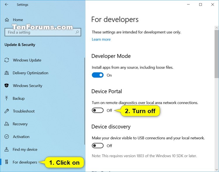 Turn On or Off Device Portal for Desktop on Windows 10 PC-turn_off_device_portal.jpg