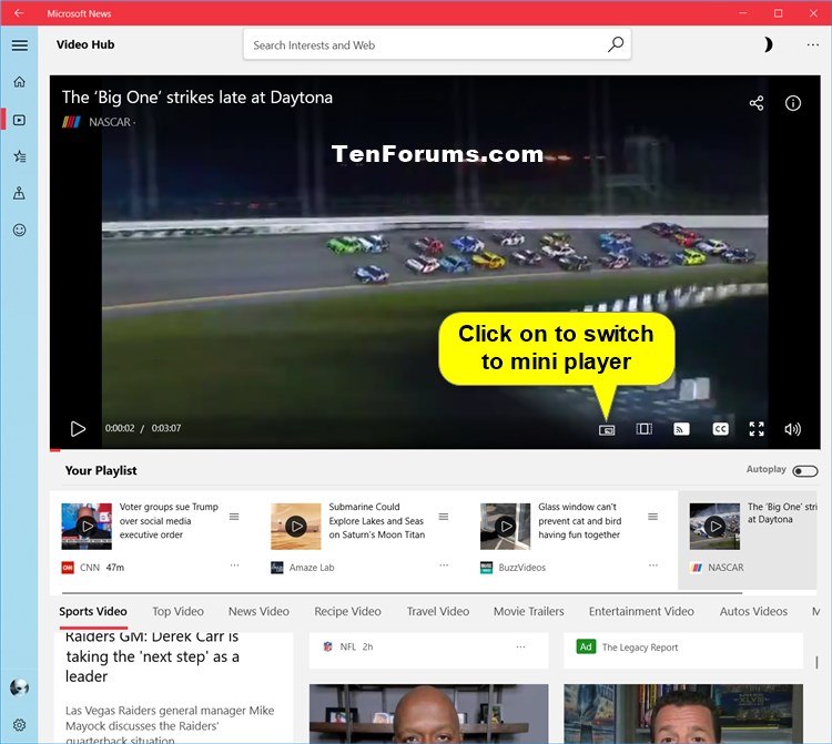 Switch to Mini Player Mode for Microsoft News Video Hub in Windows 10-microsoft_news_switch_to_mini_player.jpg