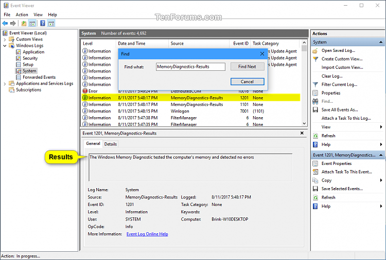 Read Memory Diagnostics Tool Results in Event Viewer in Windows 10-memory_diagnostics_tool_event_log-3.png