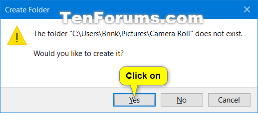 Change or Restore Default Location of Camera Roll Folder in Windows 10 |  Tutorials