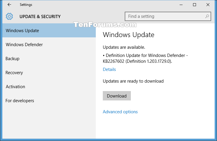 Enable or Disable Windows Update Automatic Updates in Windows 10-updates.png