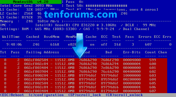 download the new for windows Memtest86 Pro 10.5.1000