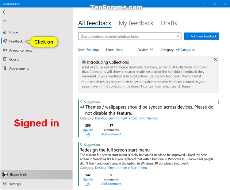 How to Send Feedback to Microsoft with Feedback Hub app in Windows 10-feedback_hub-2.png