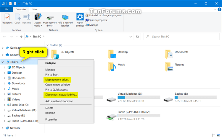 Remove Map Network Drive from This PC Context Menu in Windows 10-pc_context_menu_in_file_explorer.png