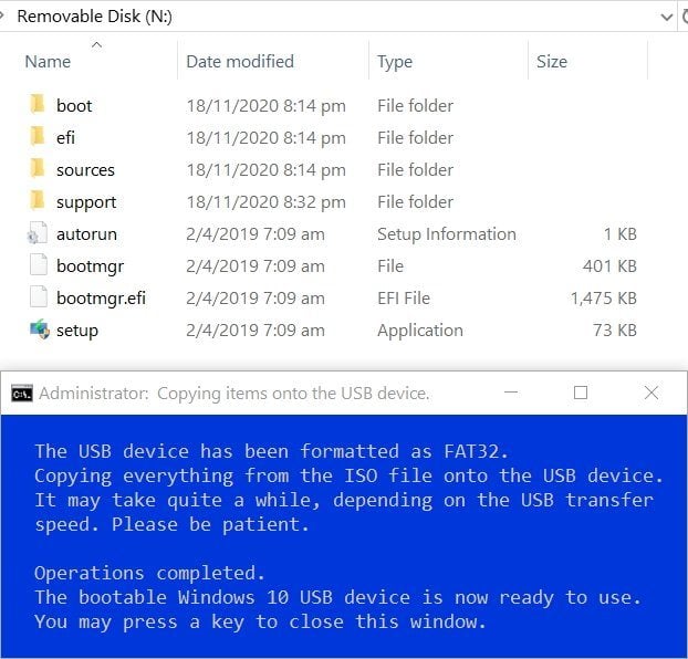 Create Bootable USB Flash Drive to Install Windows 10-5.finished.jpg
