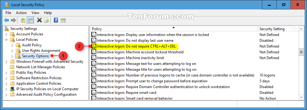 Security net. Advanced Audit Policy configuration). Interactive Logon: Smart Card removal Behavior. Computer configuration\Windows settings\Security settings\local Policies\user rights Assignment. Local Security Policy Audit Policy