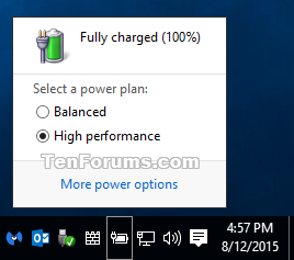 battery widget windows 10