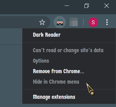 Manage your extensions using the extensions button in the toolbar