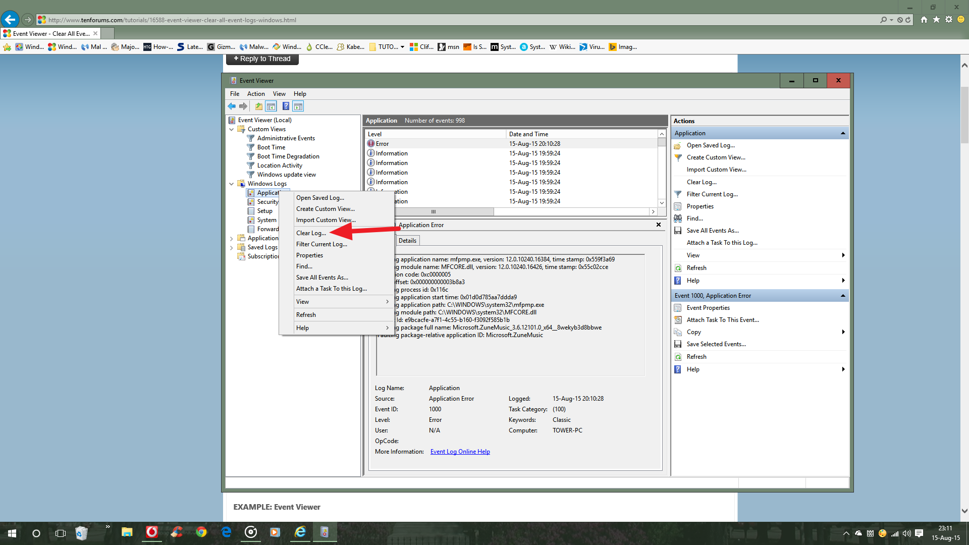 Clear log. Log viewer Windows 7. Event log Explorer ярлык.