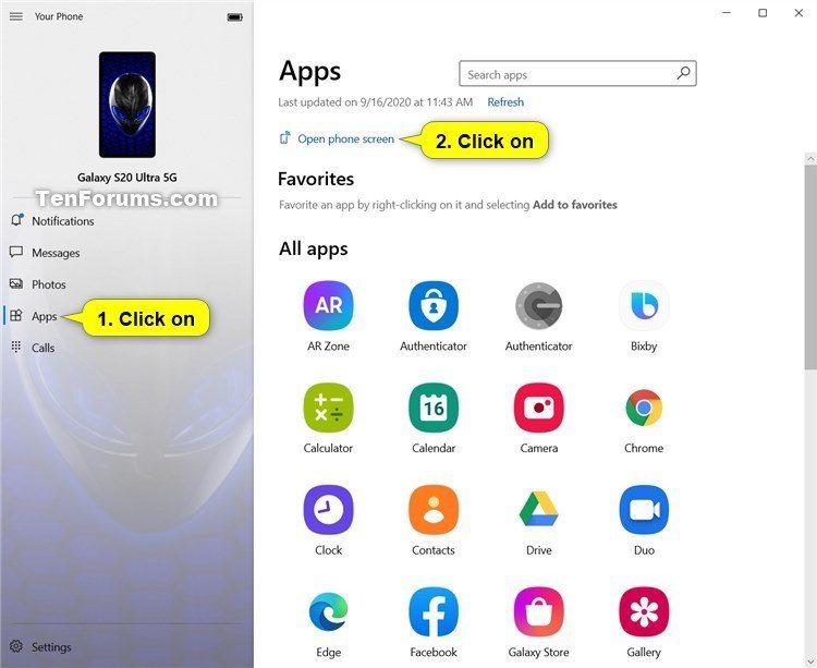 How to Open Phone Screen in Your Phone app on Windows 10 PC-your_phone_open_phone_screen.jpg