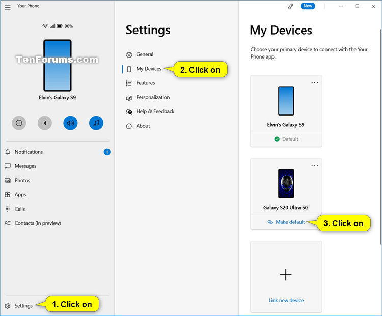 Change Default Device to Connect with Your Phone app in Windows 10-your_phone_choose_default_device-1.png