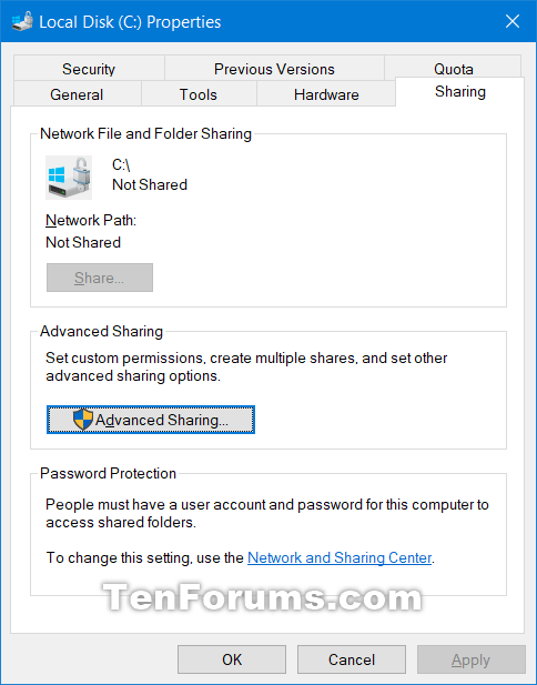 How to Add or Remove Sharing tab in Folder Properties in Windows-sharing_tab_in_drive_properties.png