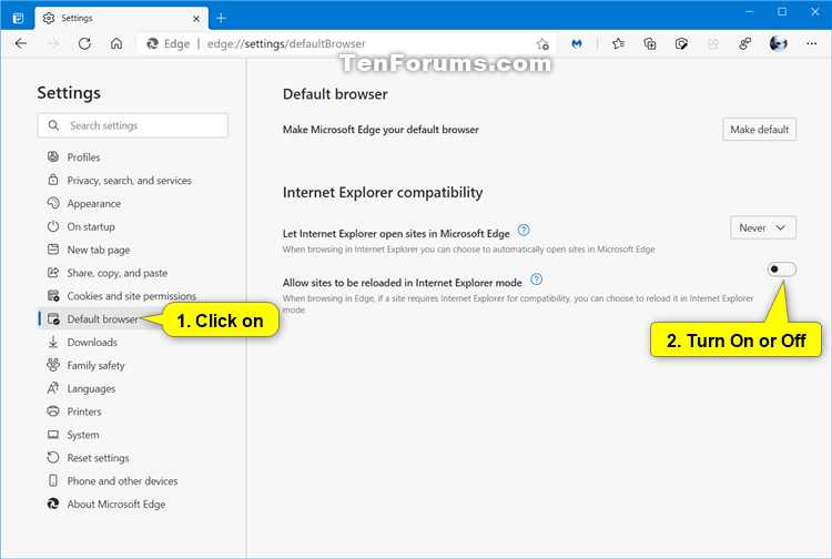 Hvordan deaktiverer jeg Edge i Internet Explorer?