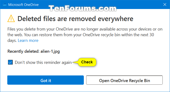 Onedrive on sale deleted files