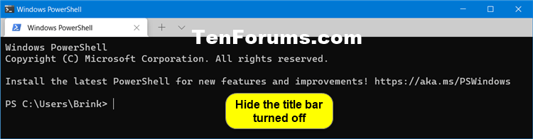 How to Hide or Show Title Bar for Windows Terminal app in Windows 10-windows_terminal_hide_title_bar_off.png