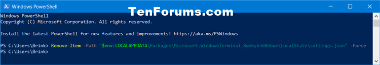 How to Reset Windows Terminal Settings to Default in Windows 10-delete_settings.json_for_windows_terminal_powershell.png