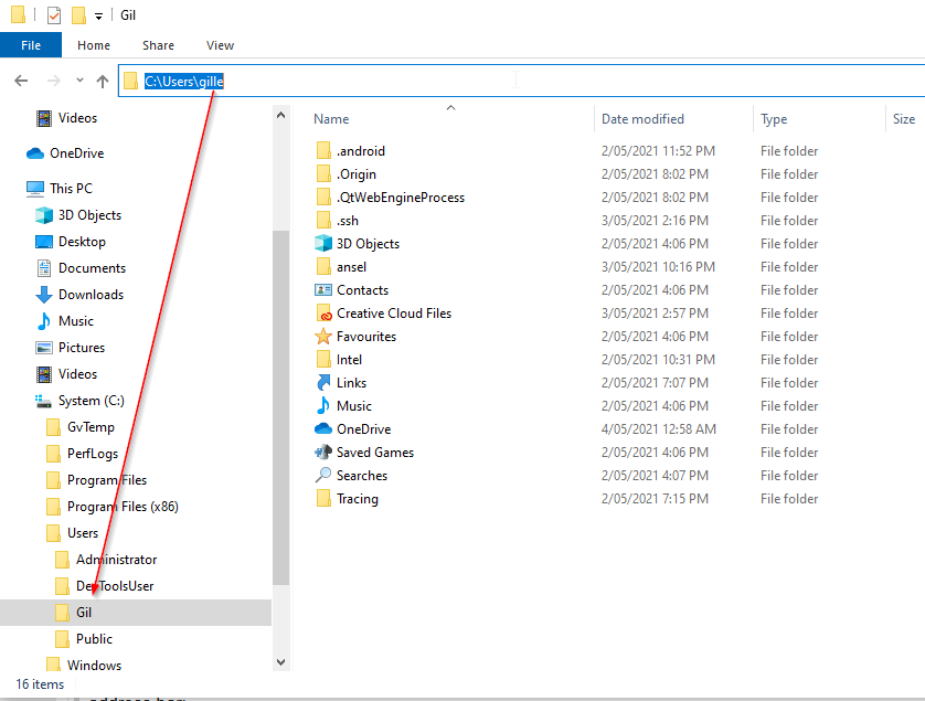 how to change user file name windows 10