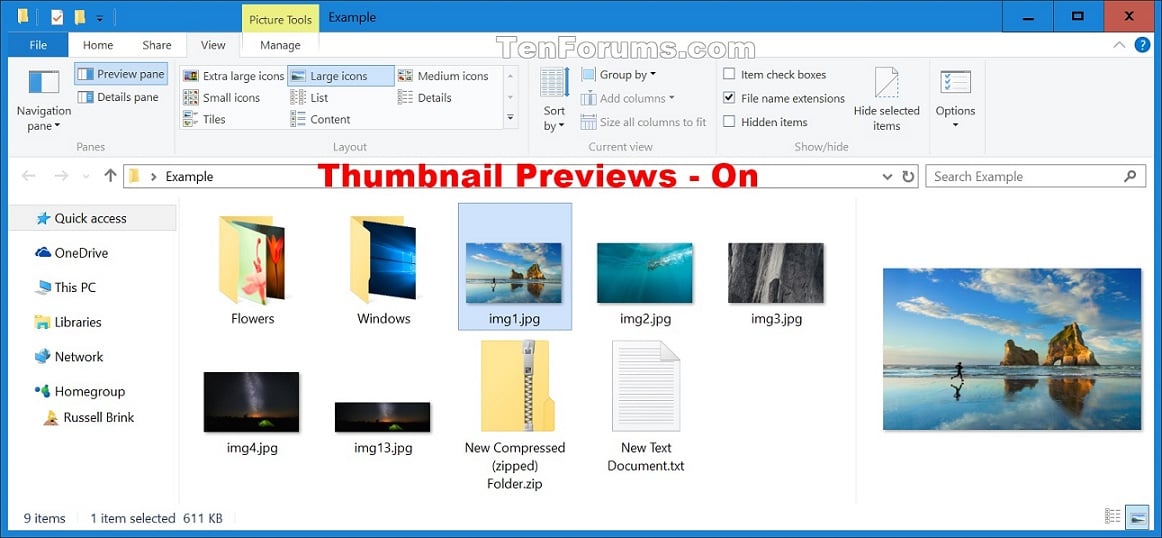 display psd thumbnails in windows 10