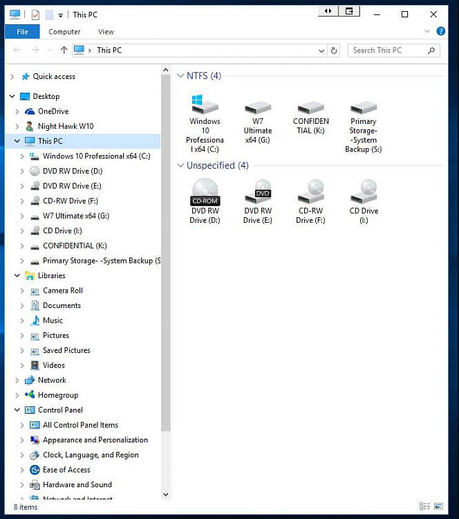 Add or Remove Folders from This PC in Windows 10-file-explorer-catagorized-drives-unwanted-folders-removed.jpg