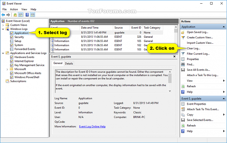Clear All Event Logs in Event Viewer in Windows-clear_log_in_event_viewer-1.png