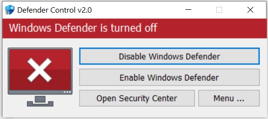 How to Turn On or Off Microsoft Defender Antivirus in Windows 10-defender-control-version-2.0-works.jpg