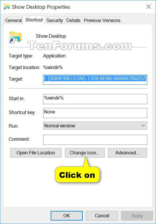 Create Show Desktop Shortcut in Windows | Tutorials